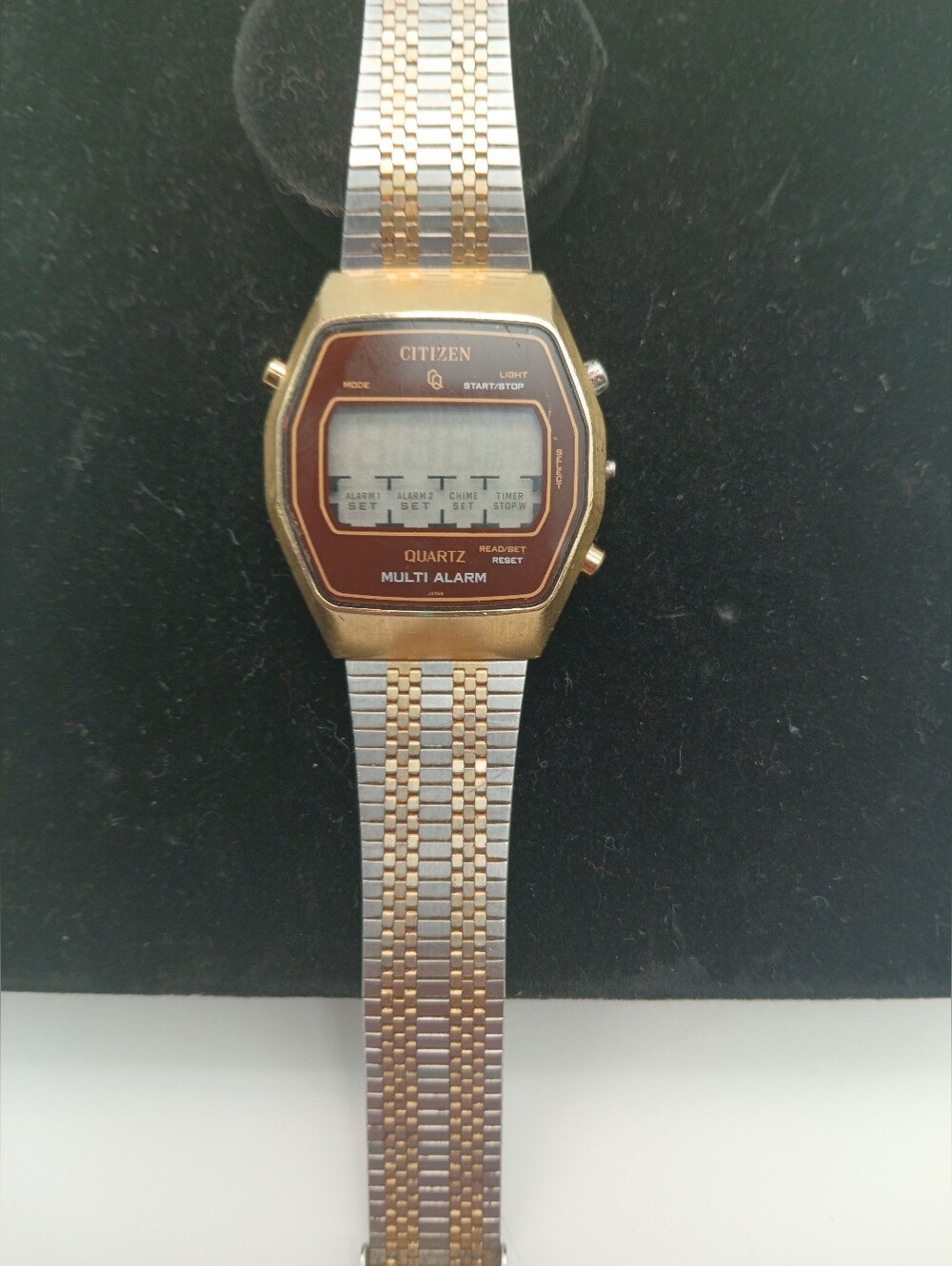 Citizen Quartz Multi Alarm Digital Watch in Gold & Silver Tone